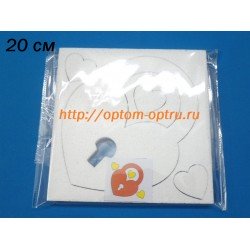 Замок- сердце  из пенопласта 20 см ( Кол-во 14 упак )