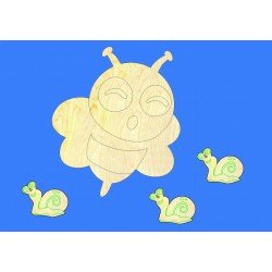 Заготовка из фанеры 3 мм "Пчелка № 2 , 10 см.( 1 упк.)