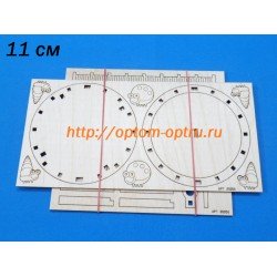 Заготовка из фанеры 3 мм шкатулка "Круглая 11 см." ( 1 шт )