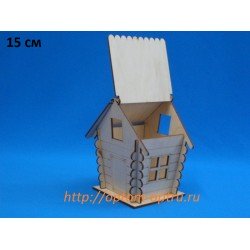 Заготовка из фанеры 3 мм шкатулка "Домик 15 см." ( 1 шт )